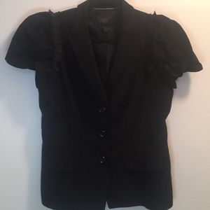 Short sleeve blazer, size 12, ruffle details